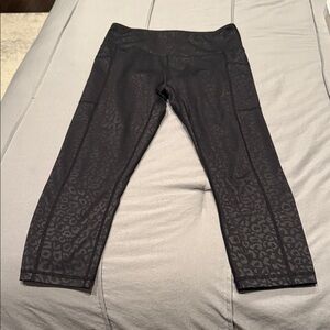 Black Leopard Print Leggings